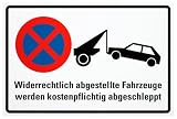 Produkt-Bild: Warn-und Hinweisschild "WIDERRECHTLICH ABGESTELLTE FAHRZEUGE"