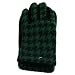 Winter Ski Houndstooth Velour Fashion Gloves Green Black