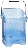 Rubbermaid Commercial FG9F5300TBLUE 5.5-Gallon Safe Ice Tote, Legend, Ice Only, Hielo Solo, Rectangular, Transparent Blue