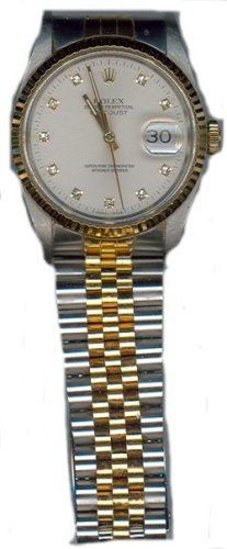 GENUINE MANS ROLEX DATEJUST 18SS WITH DIAMOND DIAL 16233