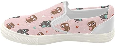 Vons Owl Canvas Women's Slip On Fashion Shoes Sneaker - US7.5