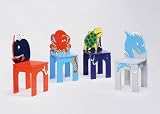 Powell Sea Creatures Activity Chairs, Whale/Octopus/Dolphin and Turtle, Set of 4