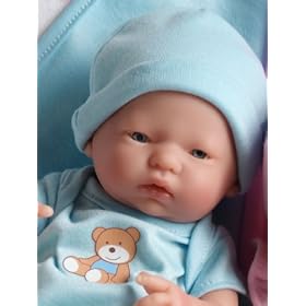 Mini La Newborn 9.5 Blue Blanket Caucasian Berenguer Doll by Berenguer