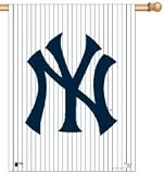New York Yankees Pinstripes Vertical Flag: 27x37 Banner
