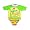 Sand N Sun - Infant Girls 2 Piece Swimset, Short Sleeve UVA Sunguard Top And Bottoms, Lime (Size 12Months)