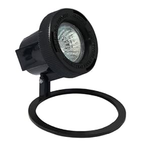 Paradise GL22609BK Low Voltage Plastic 20-Watt Submersible Pond Light, Black