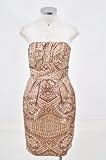 Single Dress Brown Snake Skin Print Strapless Knee Length Back Zipper Empire Waist Dress
