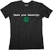 Shake Your Shamrocks Funny Irish Ladies Juniors Black Tee T-shirt
