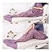 DDMY Mermaid Tail Blanket for Kids Teens Adult Handmade Wave Mermaid Blankets Crochet Knitting Blanket Seasons Warm Soft Living Room Sleeping Bag Best Birthday (A-Light Purple-Adult)