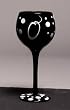 Winogram - Monogram Black Polka Dot Wine Glass - O Winogram - Monogram Black Polka Dot Wine Glass - O