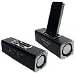 MusicMan TXX3551 Soundstation/Stereo Lautsprecher mit integriertem Akku (MP3 Player, Micro-SD Kartenslot, USB Steckplatz, iPhone/iPod Dock) schwarz