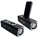 MusicMan TXX3551 Soundstation/Stereo Lautsprecher mit integriertem Akku (MP3 Player, Micro-SD Kartenslot, USB Steckplatz, iPhone/iPod Dock) schwarz