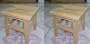 Set of 2 Natural Solid Pine Wood Bedside Step Stools