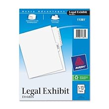Avery Premium Collated Legal Dividers, Letter Size, 1-10 and Table of Contents, 1 Set (11381)