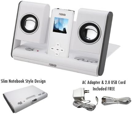Naxa NX-3002 Portable Foldable Speaker System WHITE