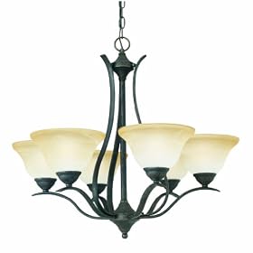 Thomas Lighting Sl8636-22 Prestige Six-Light Chandelier, Sable Bronze