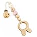 Wooden Baby Teether Beaded Pacifier Clip Baby Accessories Dummy Chain Baby Teether Toys