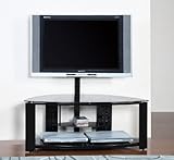 Powell 2-Shelf Corner Flat Panel TV Stand with Post and Bracket