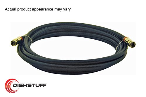 100 FT Black RG6 Coaxial Cable Assembly