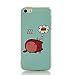 Iphone SE 5S Case YCMCOVER Sleepy Cat Hamburger Blue Hard Back Cover TPU Soft Bumper