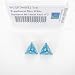 Teal Translucent Dice with White Numbers D4 Aprox 16mm (5/8in) Pack of 2 Wondertrail