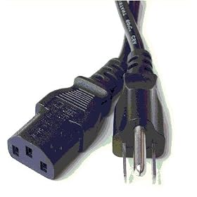 6 Foot Shielded Computer or tv HIGH GRADE ac power cord , UL/CSA, 18AWG, 6' , this powers items that take this style of cord. hubs switch switchs pc power supply printer laser New 3 Prong 6Ft Ac Power Cord Cable Plug for Samsung Toshiba LG Sharp Sony Sceptre RCA Panasonic Philips Mitsubishi Magnavox TV LCD Plasma DLP, Acer Asus HP Samsung ViewSonic Dell Compaq Hanns-G LG Planar Monitor , Screen , PS3 , XBOX 360 hospital grade black color Pre owned / slightly dirty