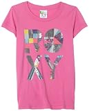 Roxy Girls 7-16 "Shark" Short Sleeve Tee,Pink,XL (16)