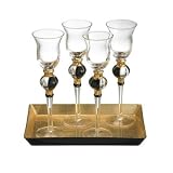 418E9ICpq6L. SL160  Artland Radiance 2 Ounce Cordial with Tray and Gift Box, Set of 4