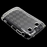 RIM BlackBerry Bold 9700 9780 / Blackberry Onyx 9020 (AT&T and T-Mobile) Crystal Silicone Skin Case Transparent Check Pattern Design