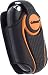 Krusell Multidapt Blaze series case for flip phones, Black/Orange (fits most flip phones)