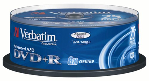 Verbatim DVD+R 8x Speed 25er Spindel DVD-Rohlinge
