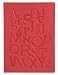 Embossed Alphabet Leather Writing Journal - Lined