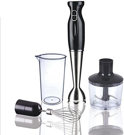 Blender, Longtian 2-Speed 200W Immersion Wired Stainless Steel Hand Blender with Attachments