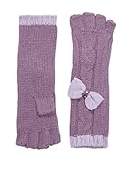 Alice Hannah Calentadores de Brazos Diamante Bow And Cable (Violeta)