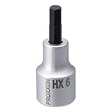プロクソン(PROXXON) ヘックスビットソケット 1/2" ショート(55mm) 6mm No.83476