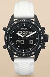 Fossil #BQ9415 Men's Decker White Silicone Band Analog Digital Watch