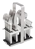 Carl Mertens 5530 1061 Cutlery Set in Wooden Block with Carrying Handle 24 Pieces for 6 People
