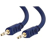 C2G/Cables To Go 40620 Velocity 3.5mm M/M Mono Audio Cable, Blue  (6 Feet)