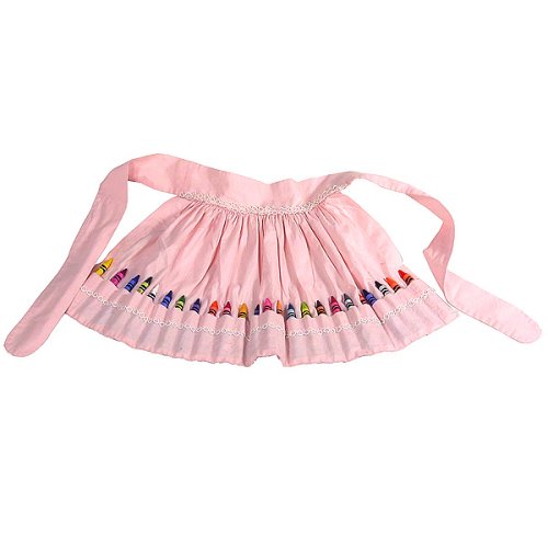 Childrens Toyshop  Toys : Crayon Apron with 24 Washable Crayola Crayons - Pink
