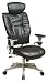 Black Leather Managers Chair with Platinum Finish Base, Height Adjustable Arms and Adjustable Headrest By Office Star