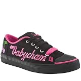 Babycham Cherry Diamante Lace - 7 Uk - Black and Pink - Fabric