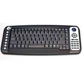 Keysonic 616RF 2.4GHz Wireless media centre keyboard with built in trackball mouse