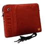 CaseCrown Faux Suede Protective Sleeve with Shoulder Strap and Pocket (Tomato Red) for Acer Aspire One Pro 11.6-inch Netbook