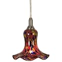 Checkolite 25324-71 Home Design Art Glass, 1-Light Pendant Brushed Nickel