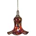 Checkolite 25324-71 Home Design Art Glass, 1-Light Pendant Brushed Nickel