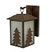 Grandrich Outdoor One-Light Downward Wall Sconce, Bronze with Pine Tree Silhouette #OD-154F