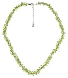 Faceted Peridot Briolette Necklace, 16-18"