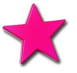 One World - Magenta Star Drawer Pull