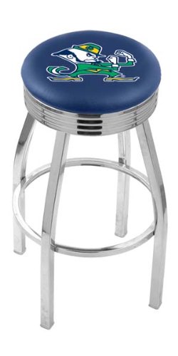 Holland Bar Stool Company 30 in. Notre Dame Fighting Irish Swivel Bar Stool-Single Ring/Welded Base