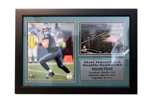 Seattle Seahawks Matt Hasselbeck 12x18 Photo Stat Frame - Framed NFL Photos, Plaques and Collages